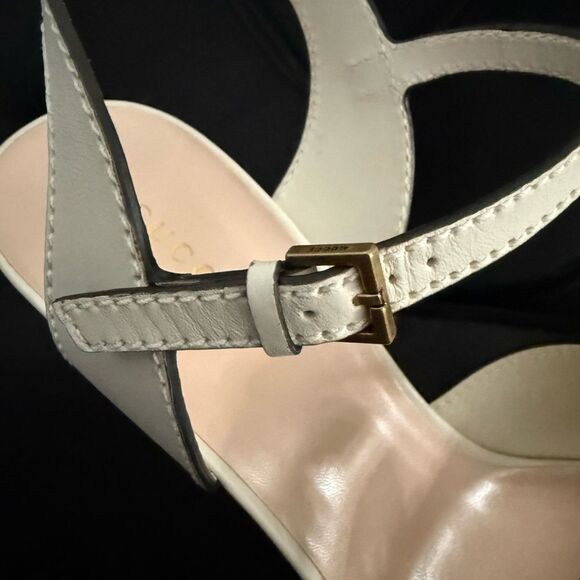 Brand new Gucci mystic white Platform Sandals cutout gg logo size 11 - Picture 15 of 15